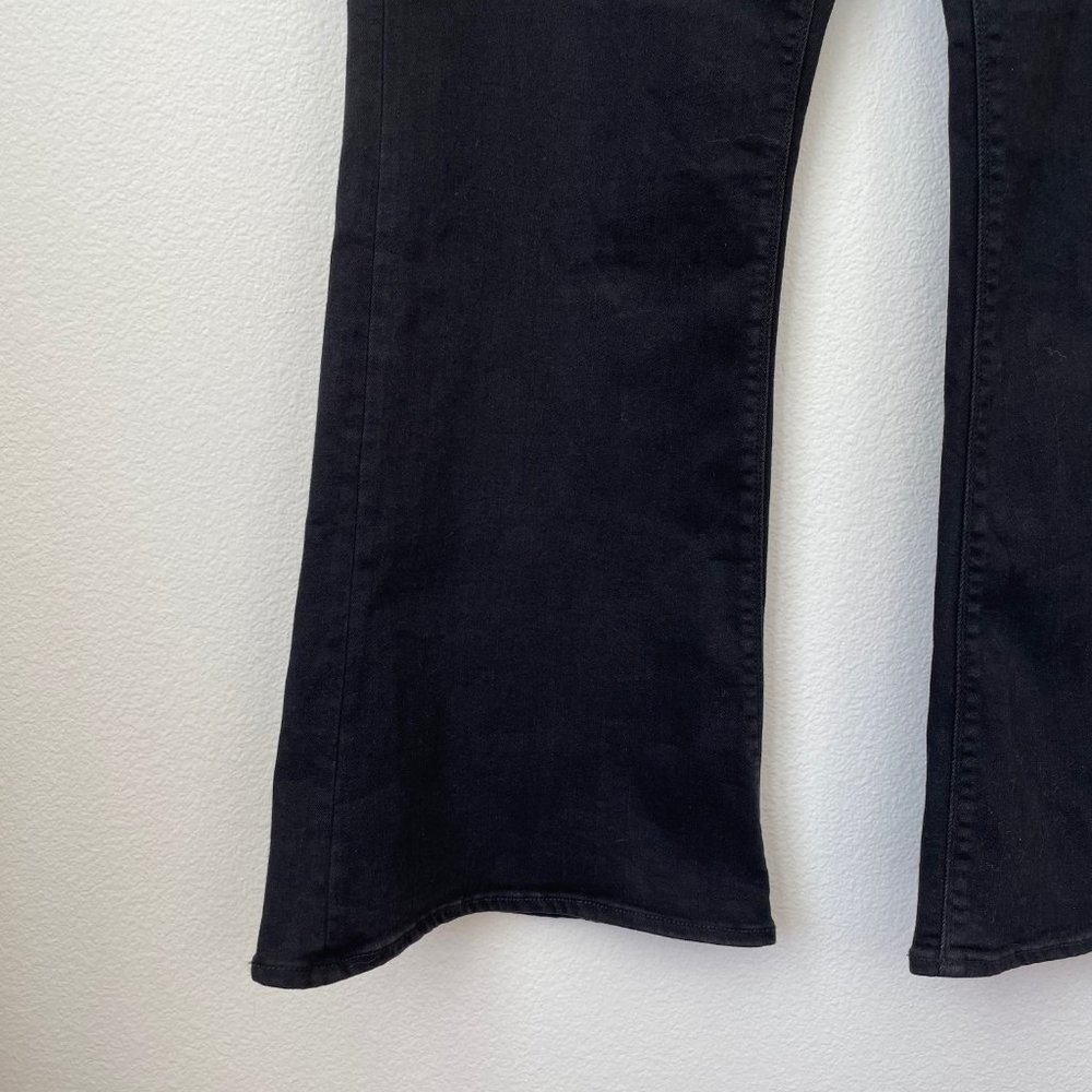 American Eagle Outfitters Artist Flare Black Denim Jeans Womens 22 Short - Picture 5 of 13